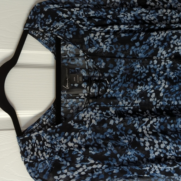 Lane Bryant semi transparent floral blouse - Picture 2 of 2